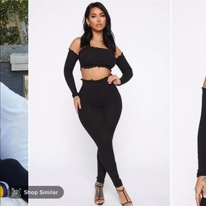 Fashion nova totally rubbed set.